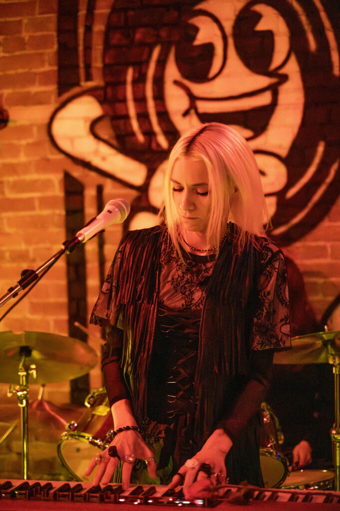Sarah-Jayne Riley performs at her EP listening party for Rules of the Collective Good, downtown Peterborough, Ontario